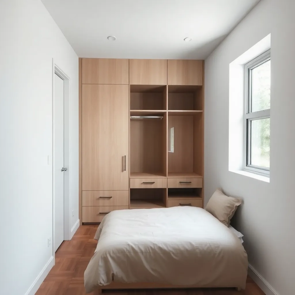 Aranżacja małej sypialni z szafą