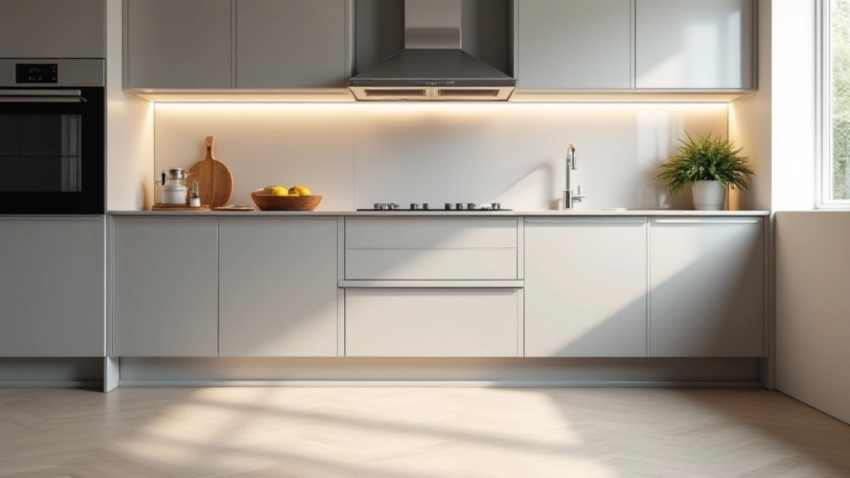 Czy układać panele pod szafkami w kuchni