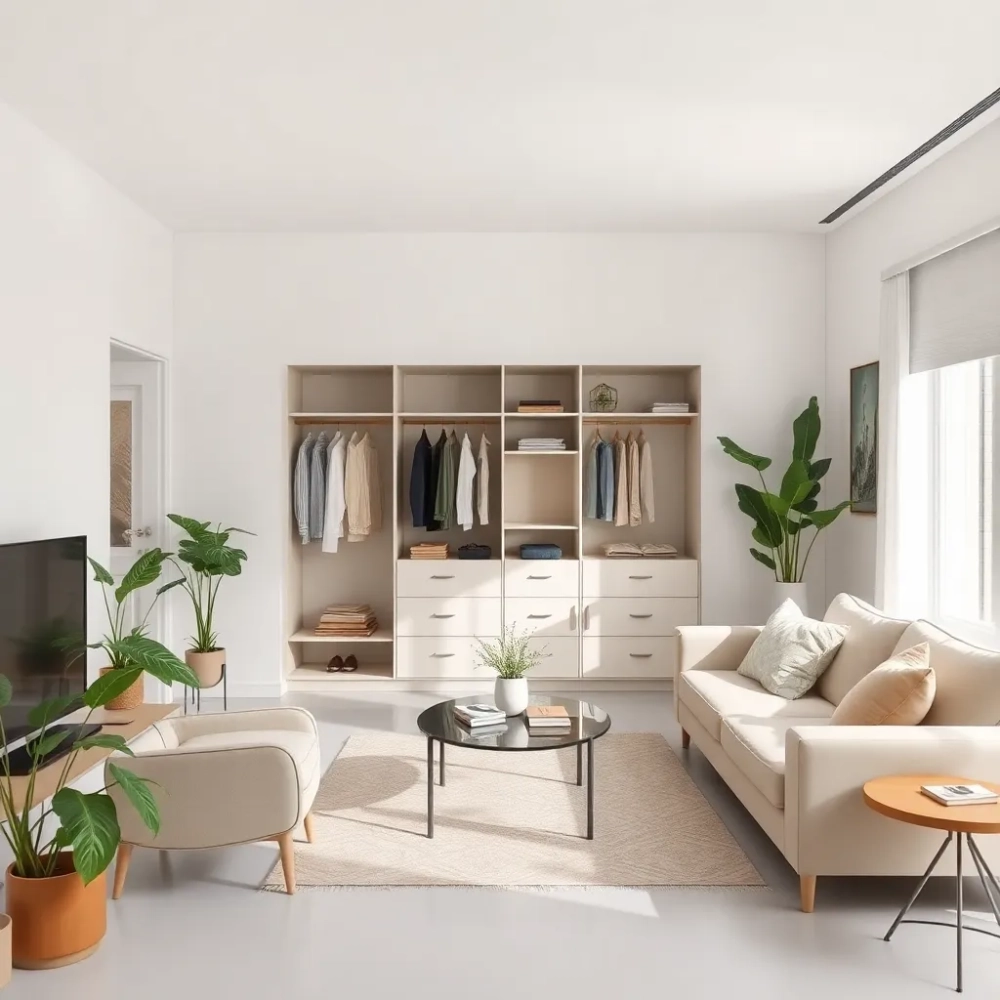 Jak urządzić pokój dzienny z szafą