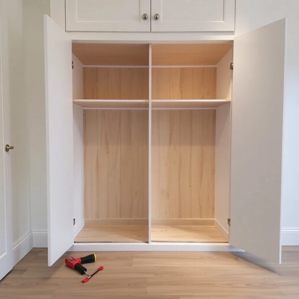 Jak wymienić panele pod szafą w zabudowie