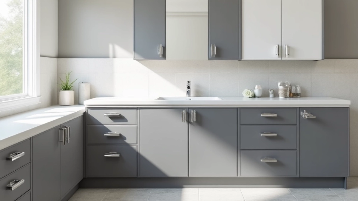 jakie szafki do szarej łazienki