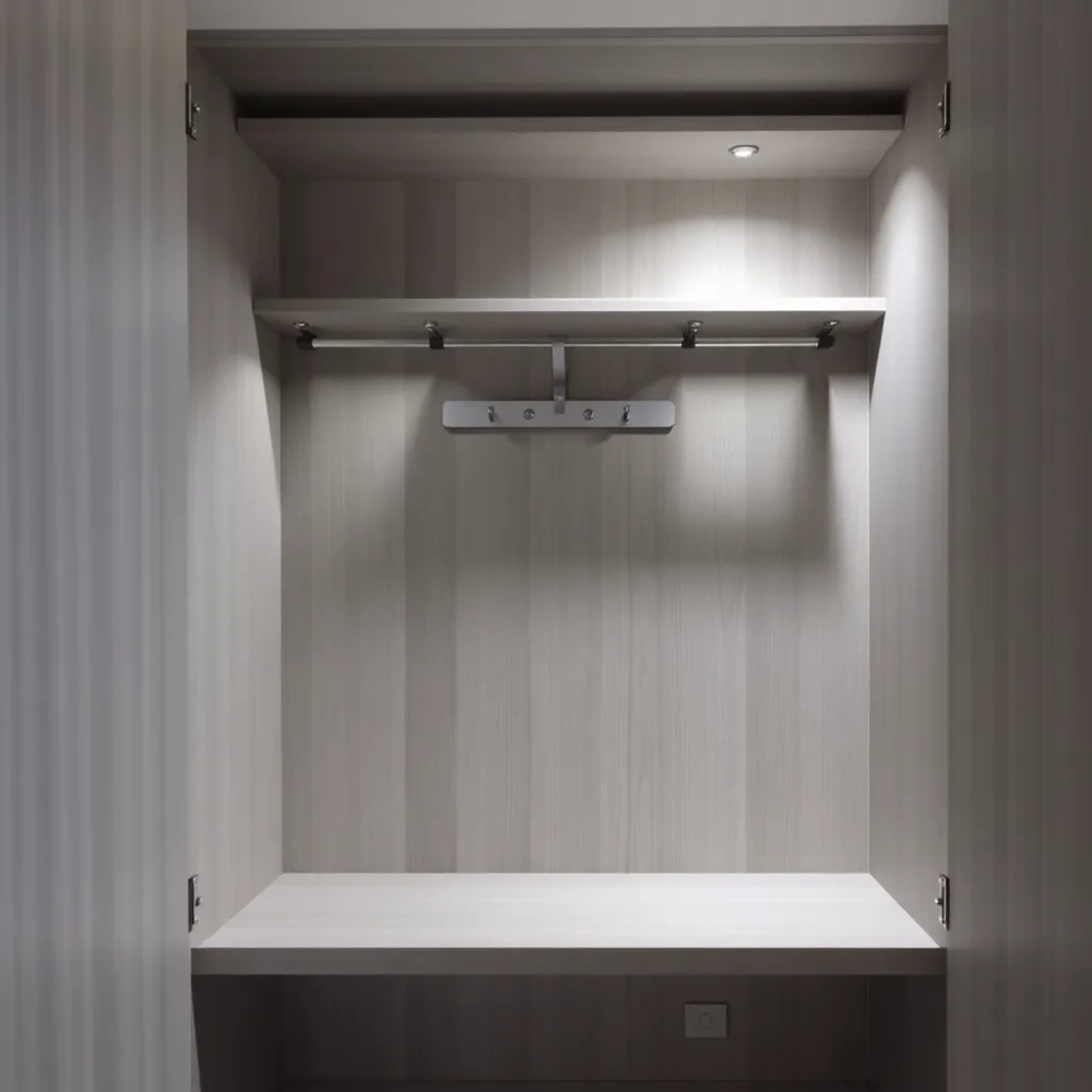 Miejsce na deskę do prasowania w szafie