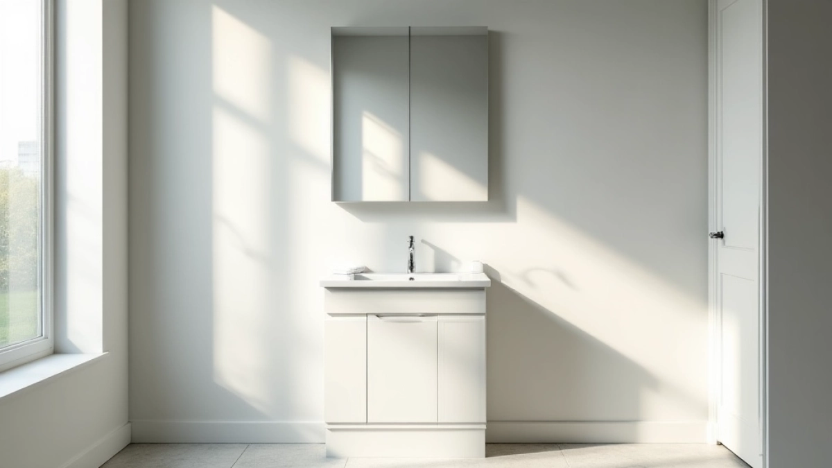 Na jakiej wysokości szafka z lustrem nad umywalką