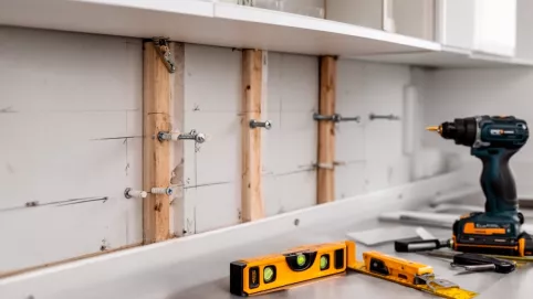 bezpieczny montaż szafek wiszących