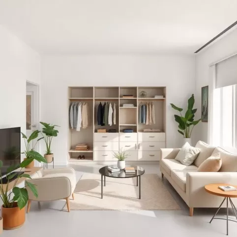 Jak urządzić pokój dzienny z szafą