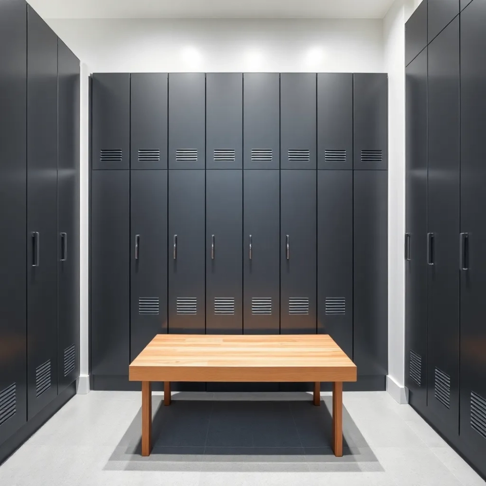 Szafki do szatni z ławka