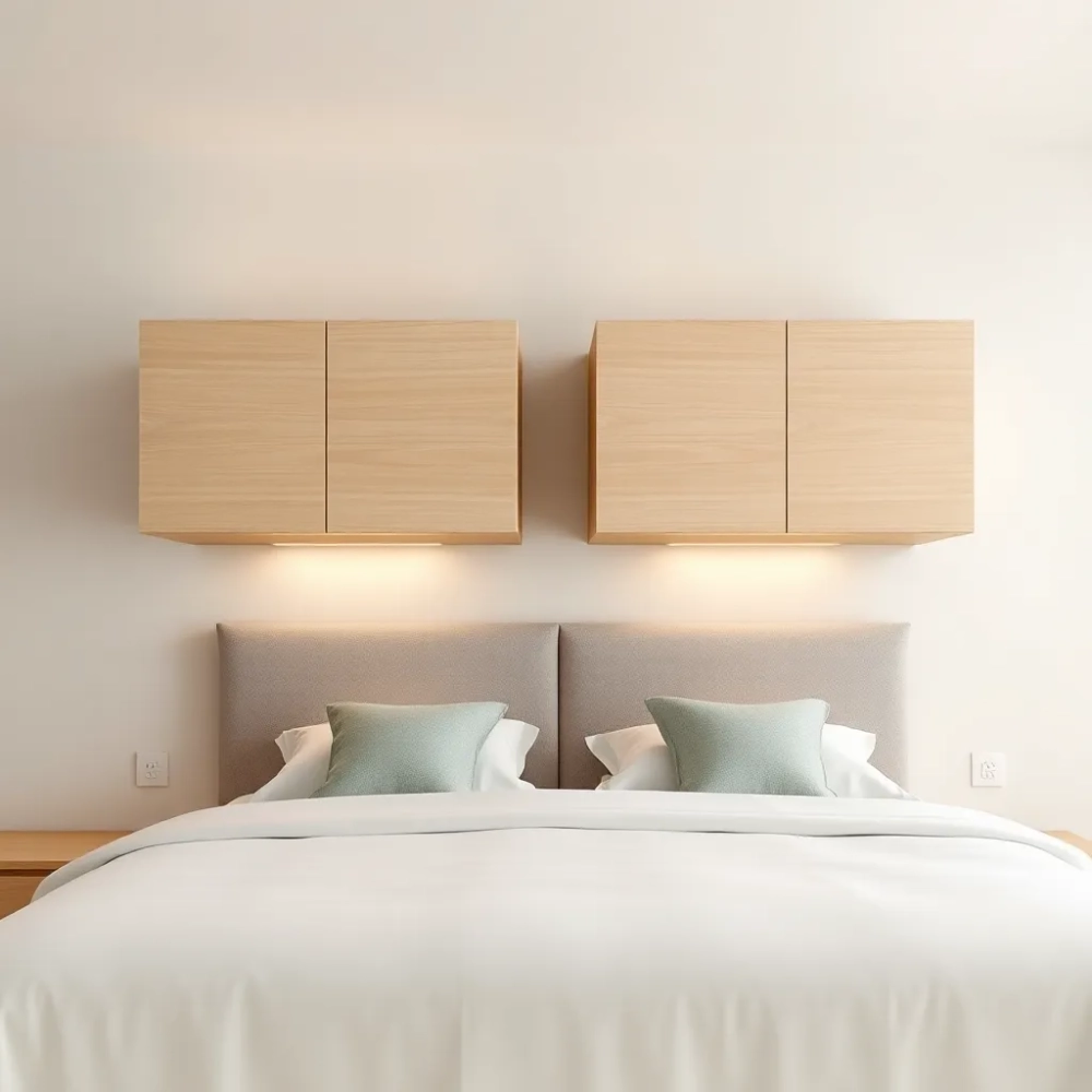 Szafki wiszące do sypialni nad łóżko